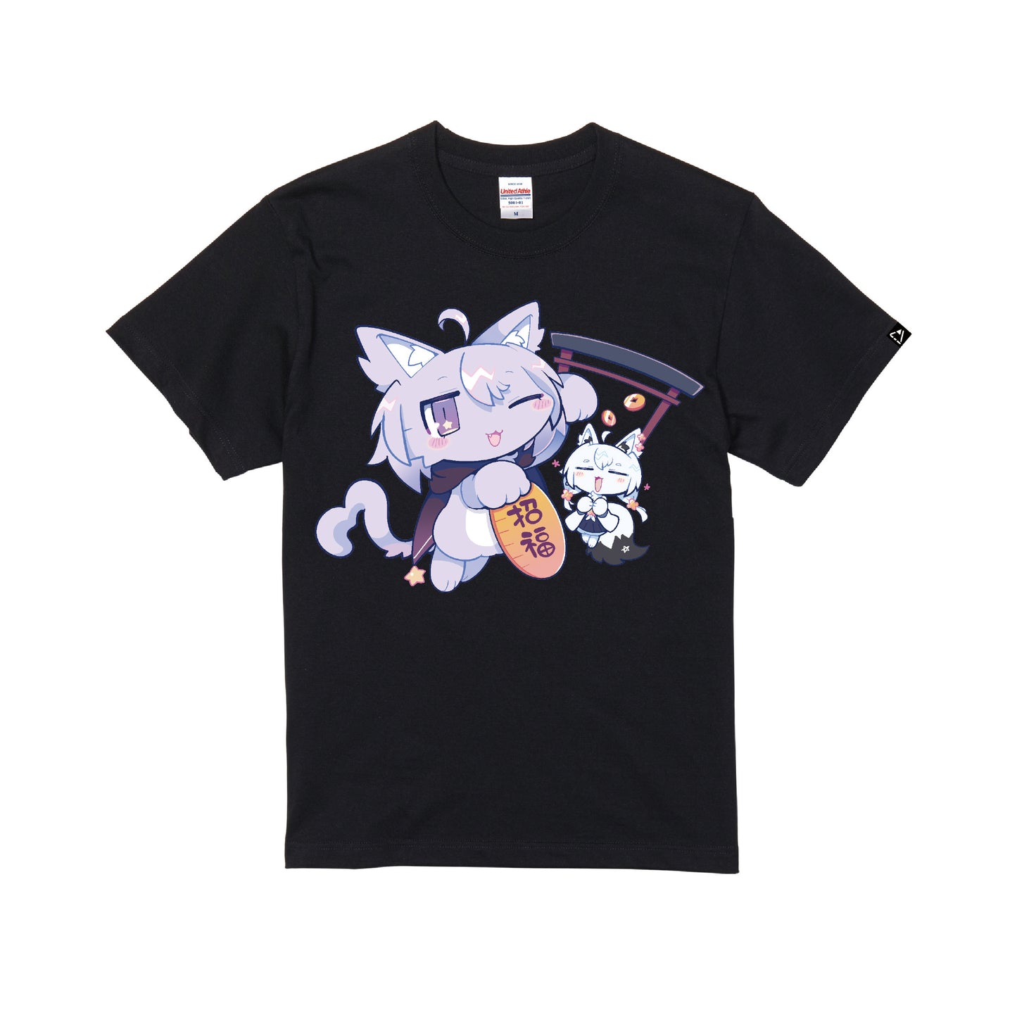 タレントプロデュースTシャツ(白上フブキ B) black image