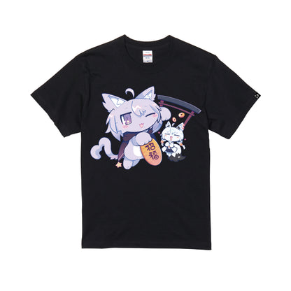 タレントプロデュースTシャツ(白上フブキ B) black image